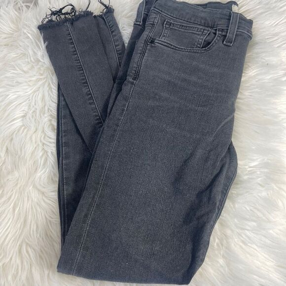 Madewell 9" Mid Rise Skinny Jeans Washed Black Sz 28 - Picture 2 of 11